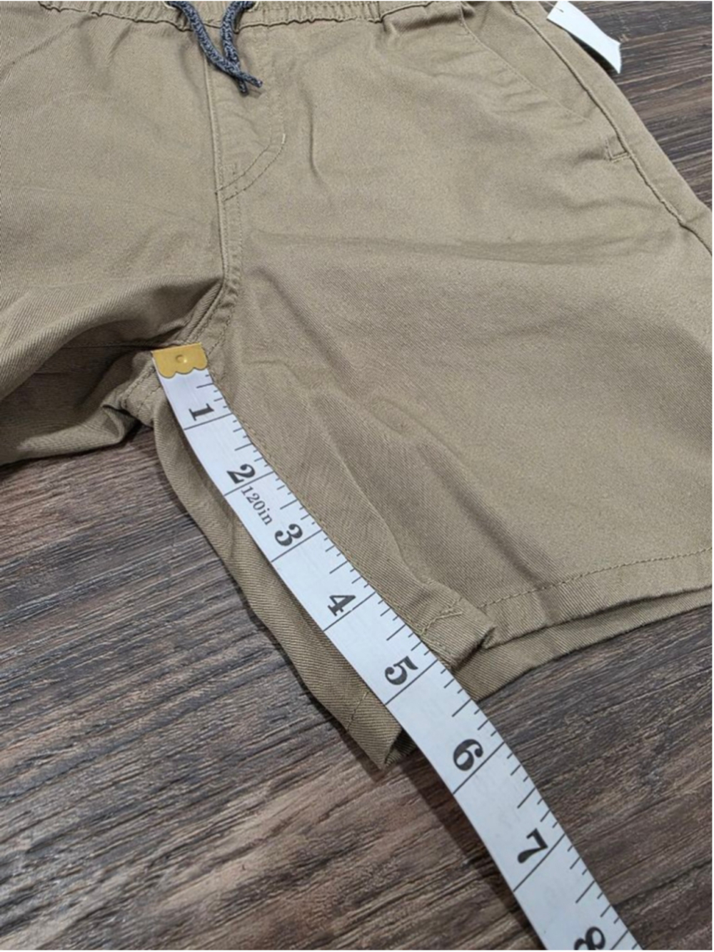 Volcom Boys Khaki Hybrid Chino Shorts Elastic Waist Drawstring Size Medium 10Y - Picture 8 of 10